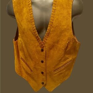 Suede Button-Up Vest
